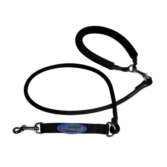 Bergan Pet Supplies Bergan EZ Steps Stretch Leash - Small, Black