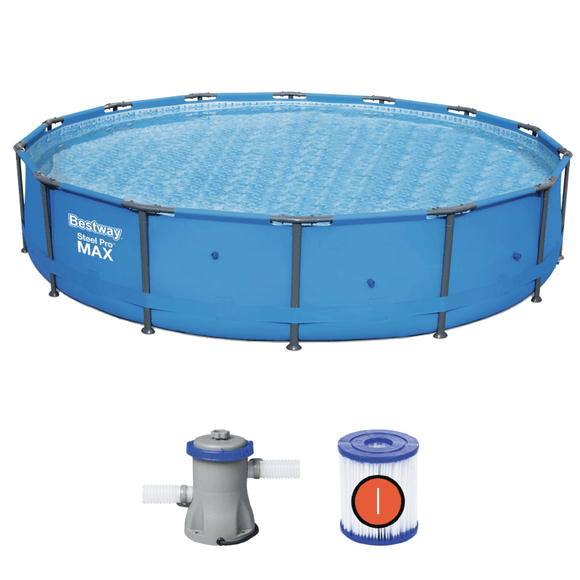 Bestway Ground Pool Bestway Steel Pro Max Pool Set (4.27m x 84cm) (14′ x 33″)