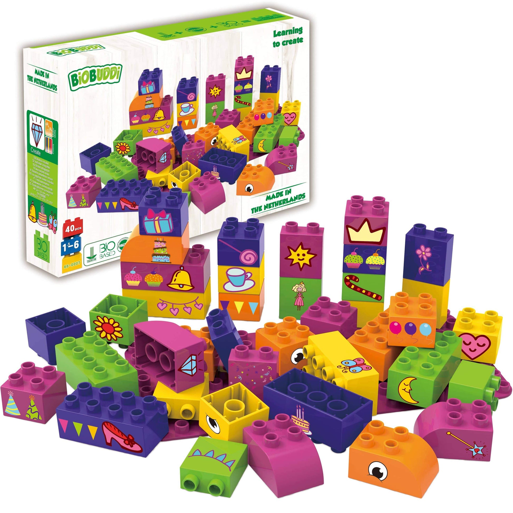 Biobuddi Toys Biobuddi Education Block With Base Plate Girl