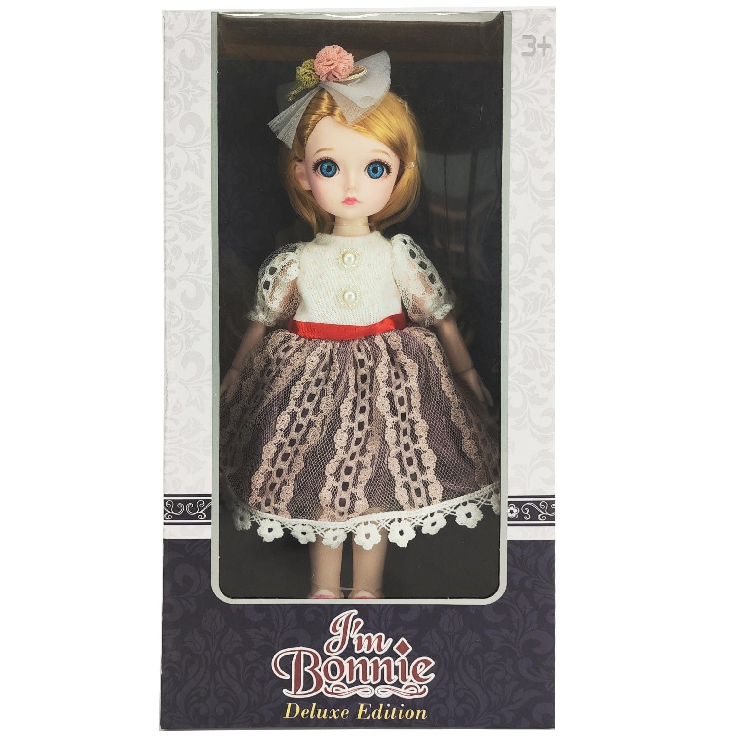 Bonnie Toys I'm Bonnie 12" Deluxe Fashion Doll, Square Neck Peach Dress