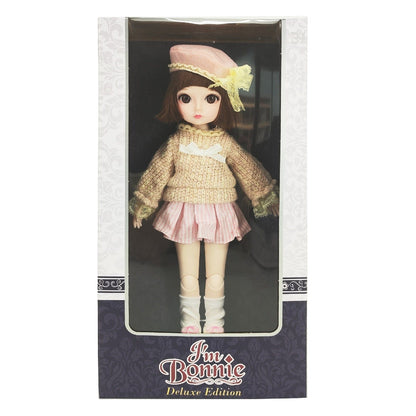Bonnie Toys I'm Bonnie 12" Fashion Doll, Beige Sweater & Stripe Pink Skirt