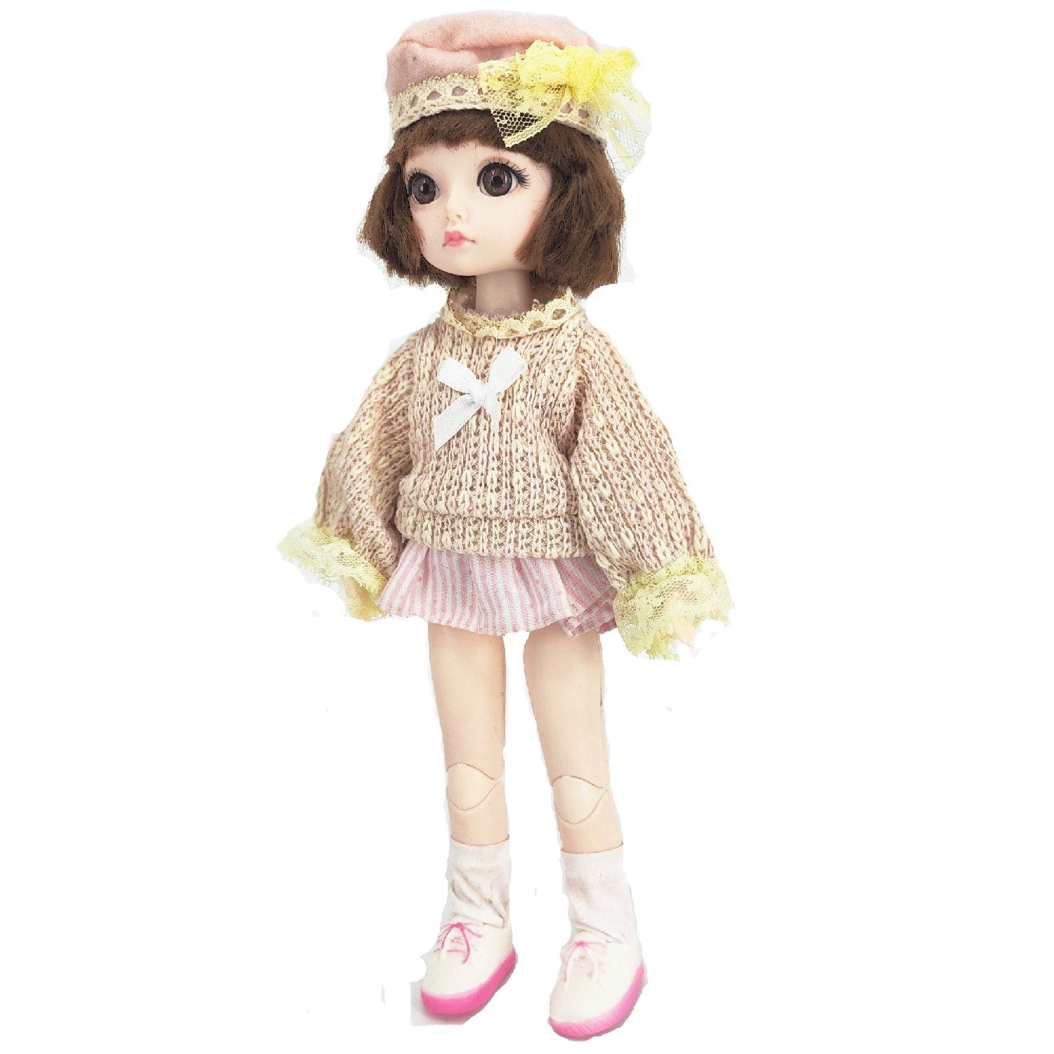 Bonnie Toys I'm Bonnie 12" Fashion Doll, Beige Sweater & Stripe Pink Skirt