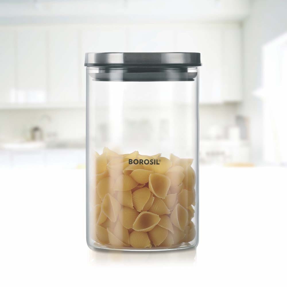 Borosil Home & Kitchen Borosil Classic Jar With Steel Lid