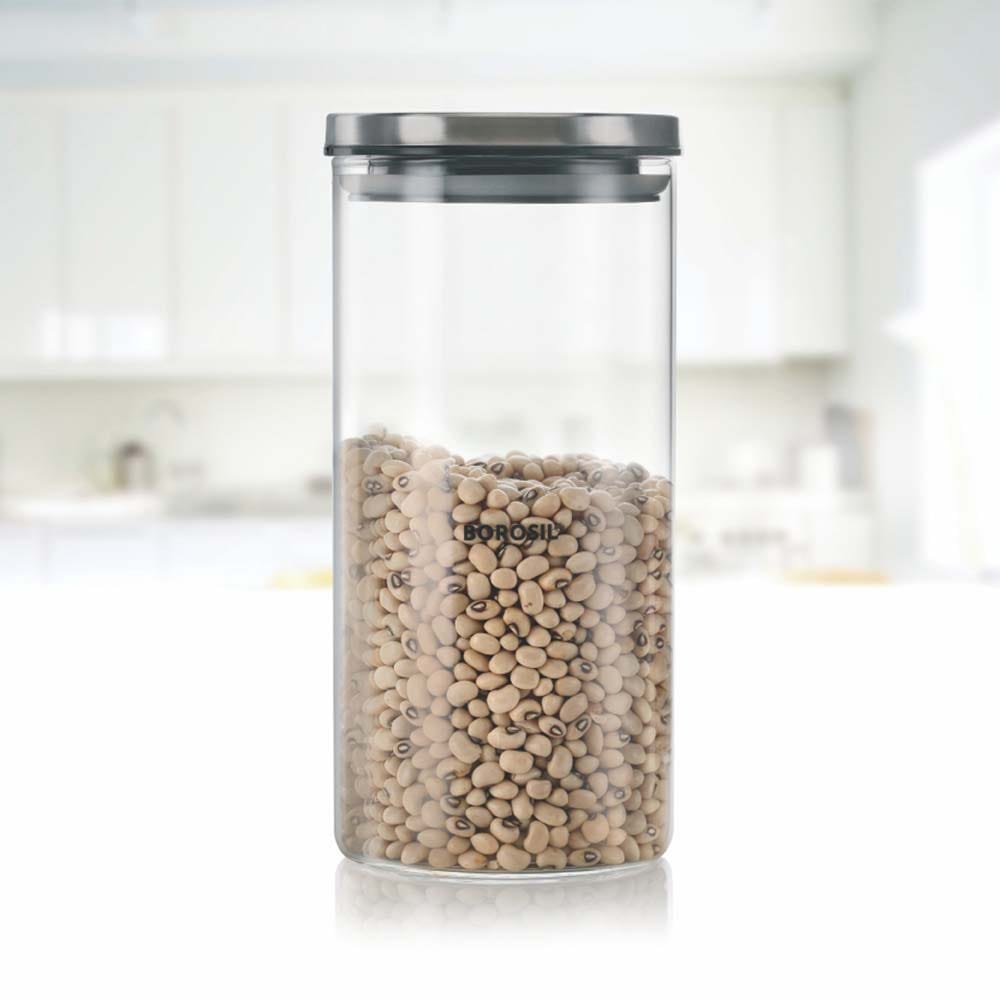 Borosil Home & Kitchen Borosil Classic Jar With Steel Lid