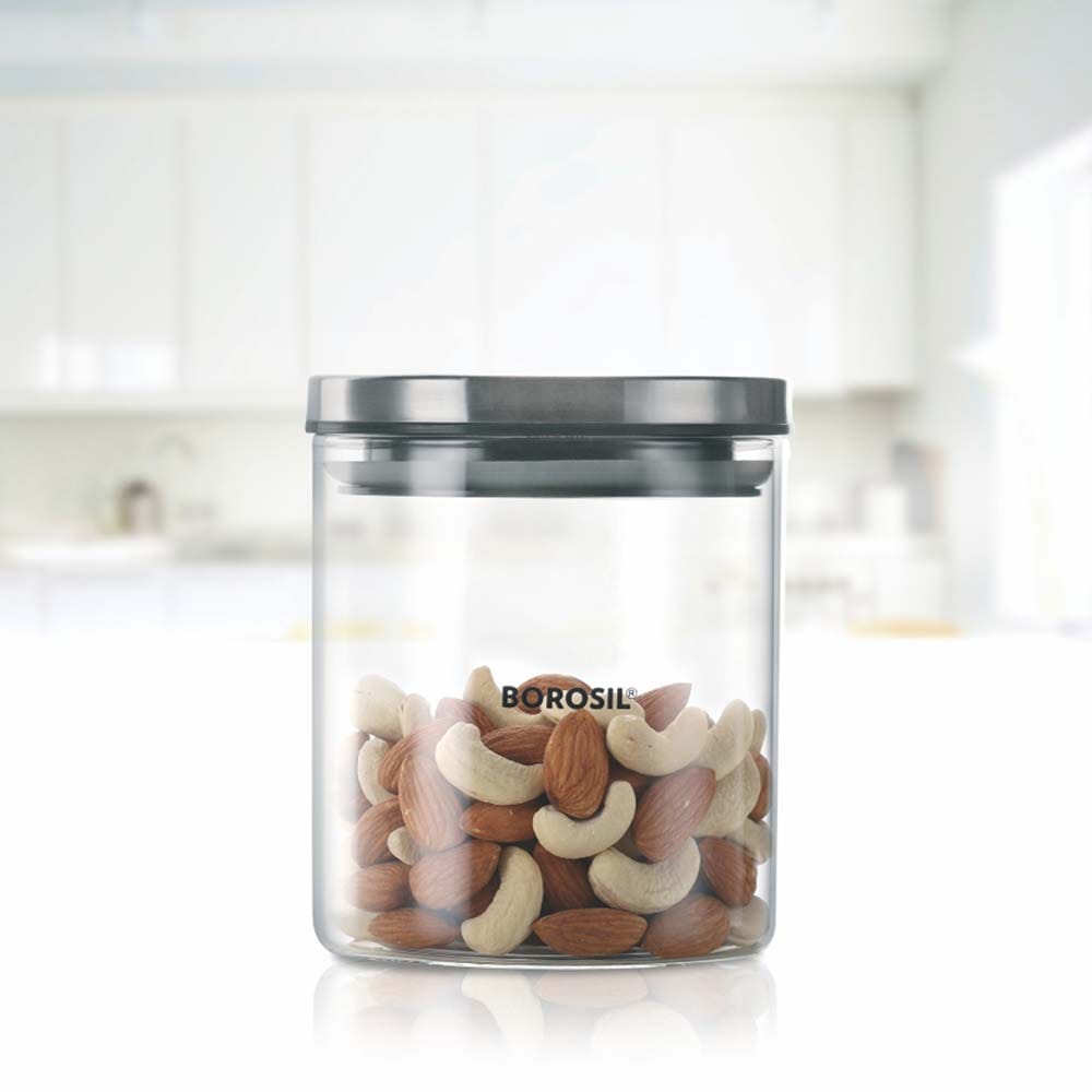 Borosil Home & Kitchen Borosil Classic Jar With Steel Lid