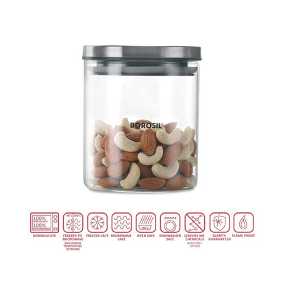 Borosil Home & Kitchen Borosil Classic Jar With Steel Lid