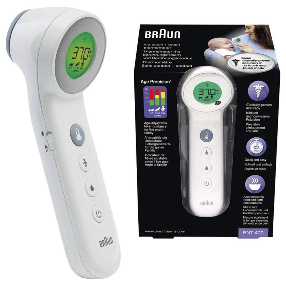 Braun Appliances Braun BNT 400 No Touch + Touch Thermometer with Age Precision - White