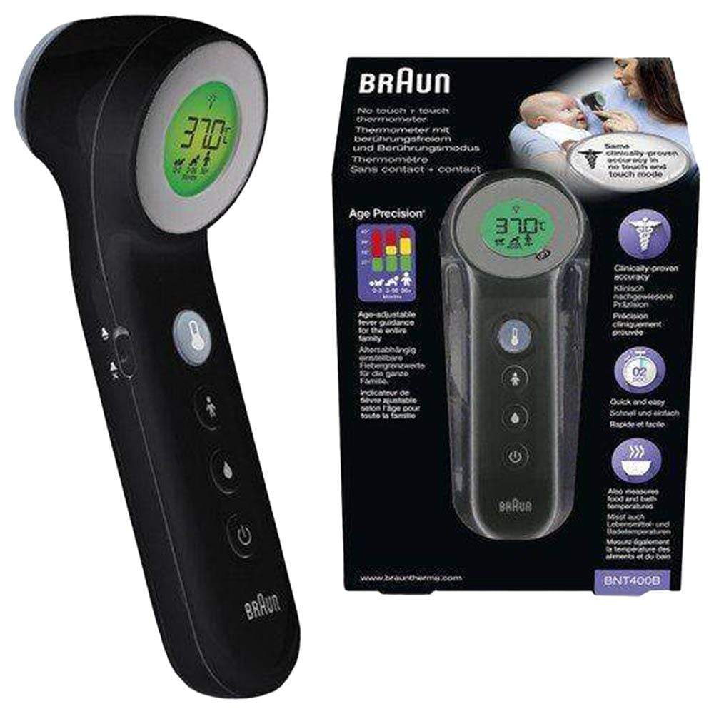 Braun Braun BNT 400 No Touch + Touch Thermometer with Age Precision - Black