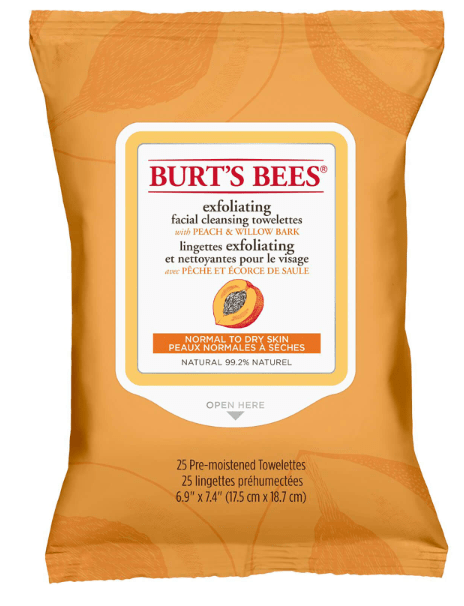 Burt's Bees Facial Cleansing Towelettes - Peach and Willow Bark (25 Count)
