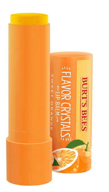 Burt's Bees Flavour Crystals 100% Natural Moisturising Lip Balm - Sweet Orange 4.53g