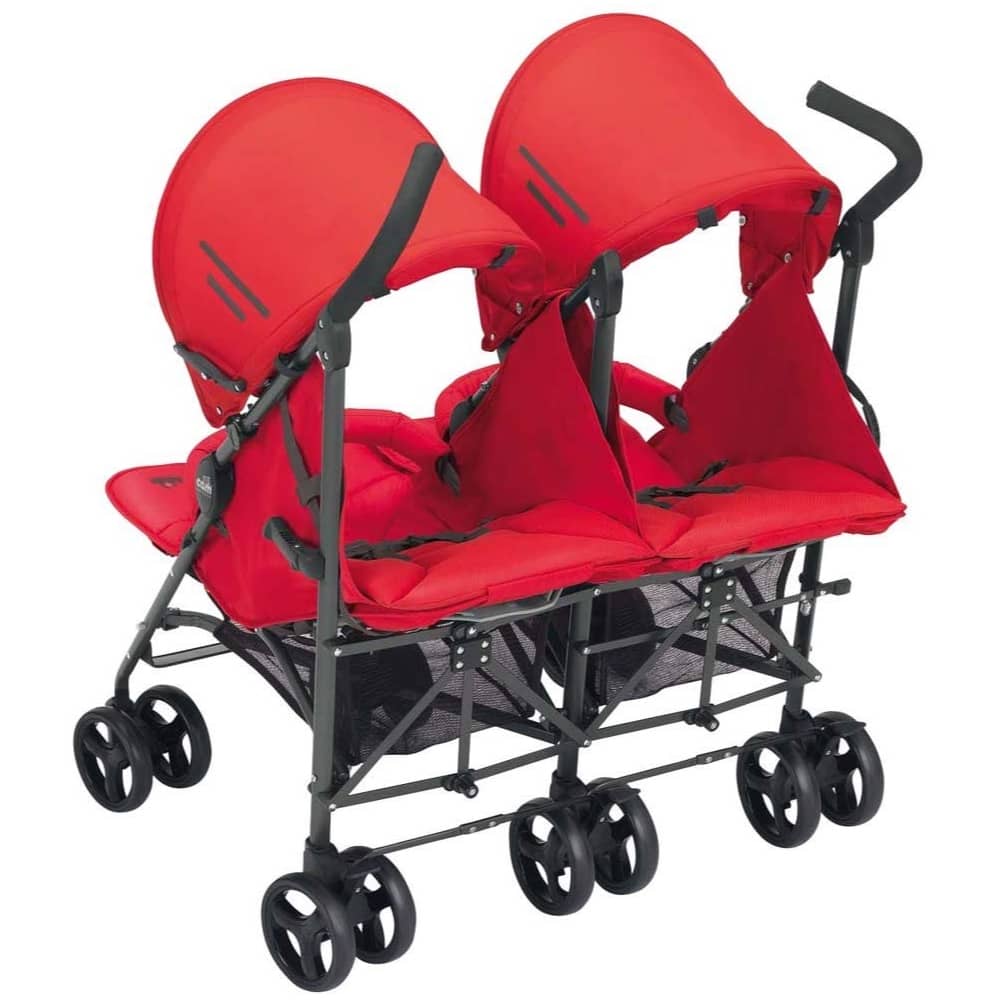 Cam Babies Cam Twin Flip Double Stroller Red