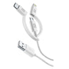 CELLULARLINE Electronics Cellularline 3 In 1 USB Cable MFI + MUSB + TYPE-C - White
