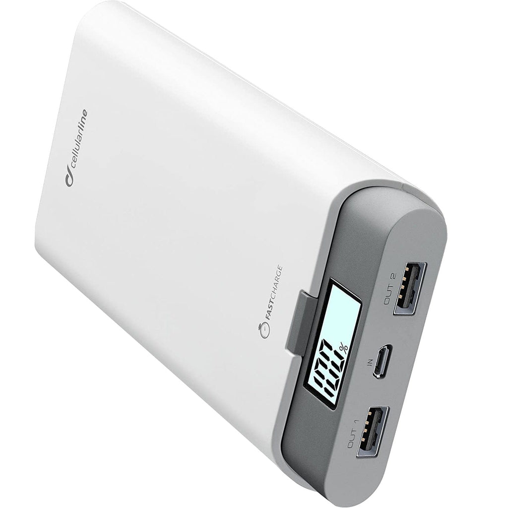 Cellularline Free Power Fast Charge 20000mAh Power Bank - White – flitit