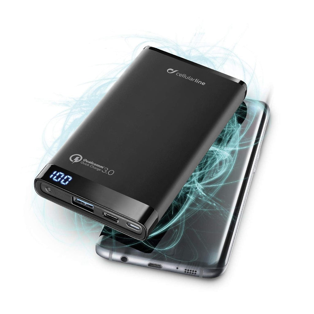 CELLULARLINE Electronics Cellularline Free Power Manta Slim 8000mAh QC3.0 With USB C Power Bank