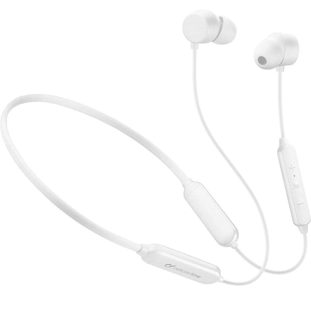 CELLULARLINE Electronics Cellularline Neckband Flexible Bluetooth Earphones - White