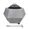 Chamdol Outdoor Octagonal Fire Pit W/ Cooking Grill