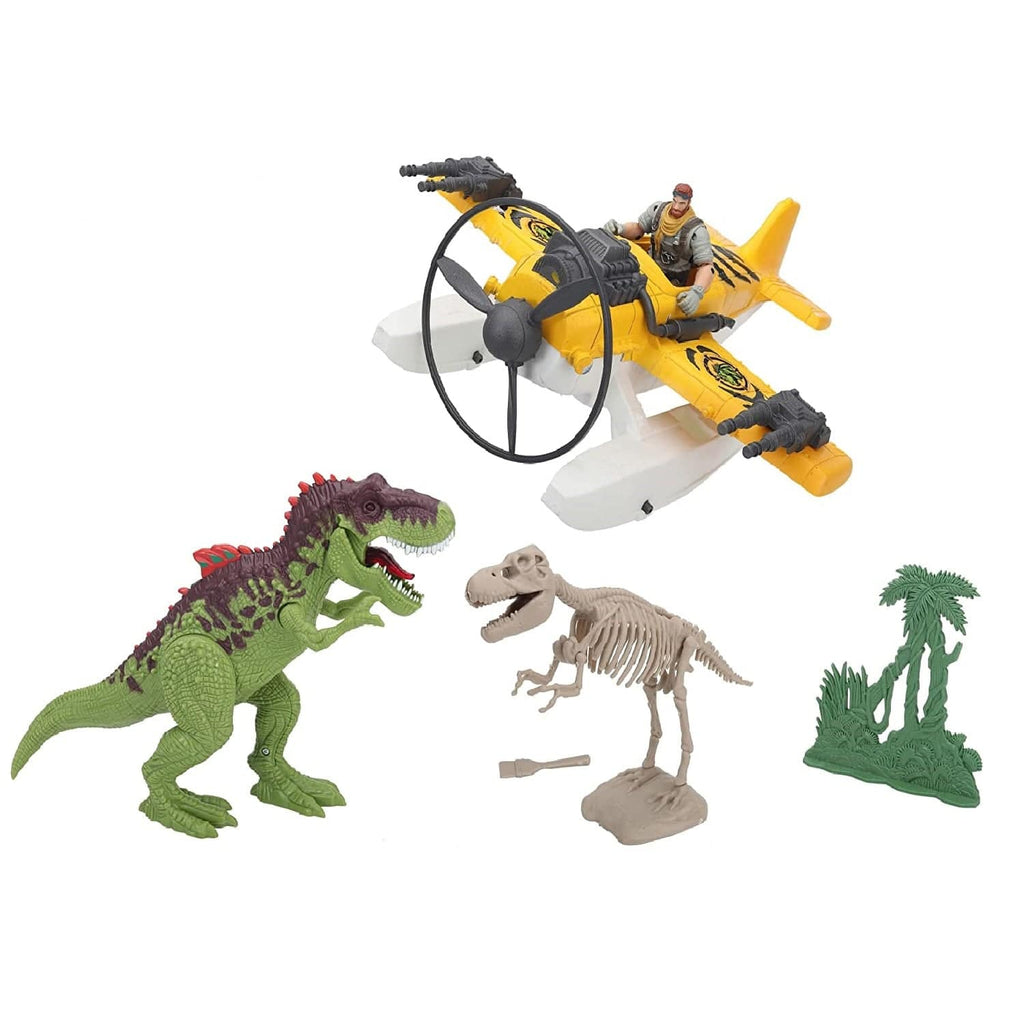 ChapMei Toys Dino Valley Seaplane Dino Mission Playset
