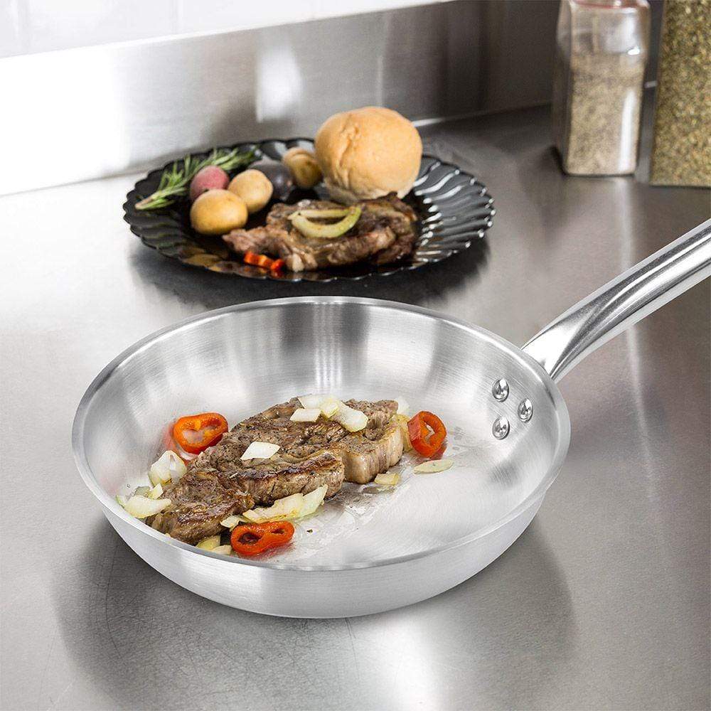 Chef Set Home & Kitchen On - Chefset Steel Fry Pan w/o Lid - 22 cm, 4.3ltr - (CI5822)