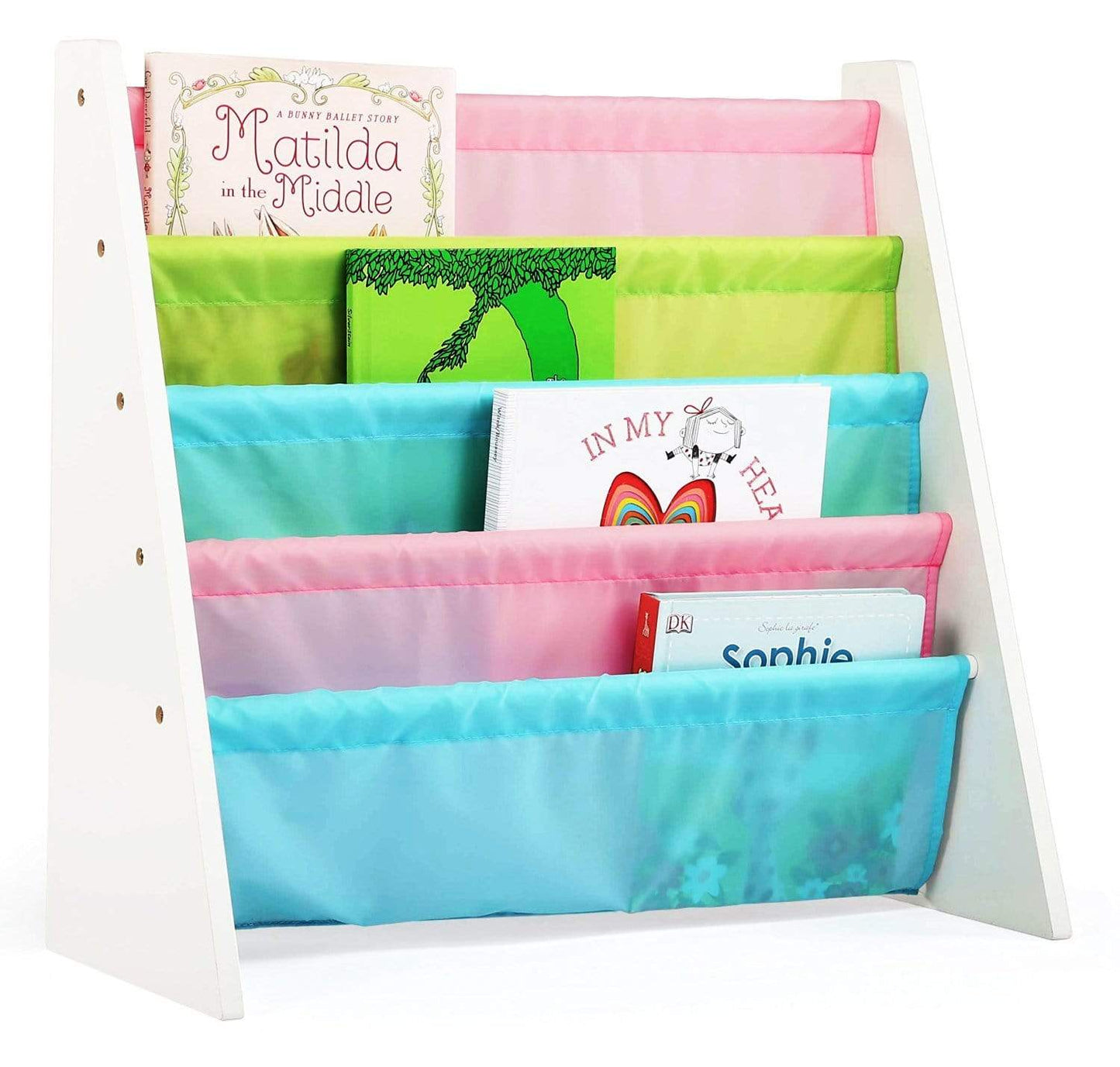 Class Class Kid's Book Organizer with Pastel Fabric