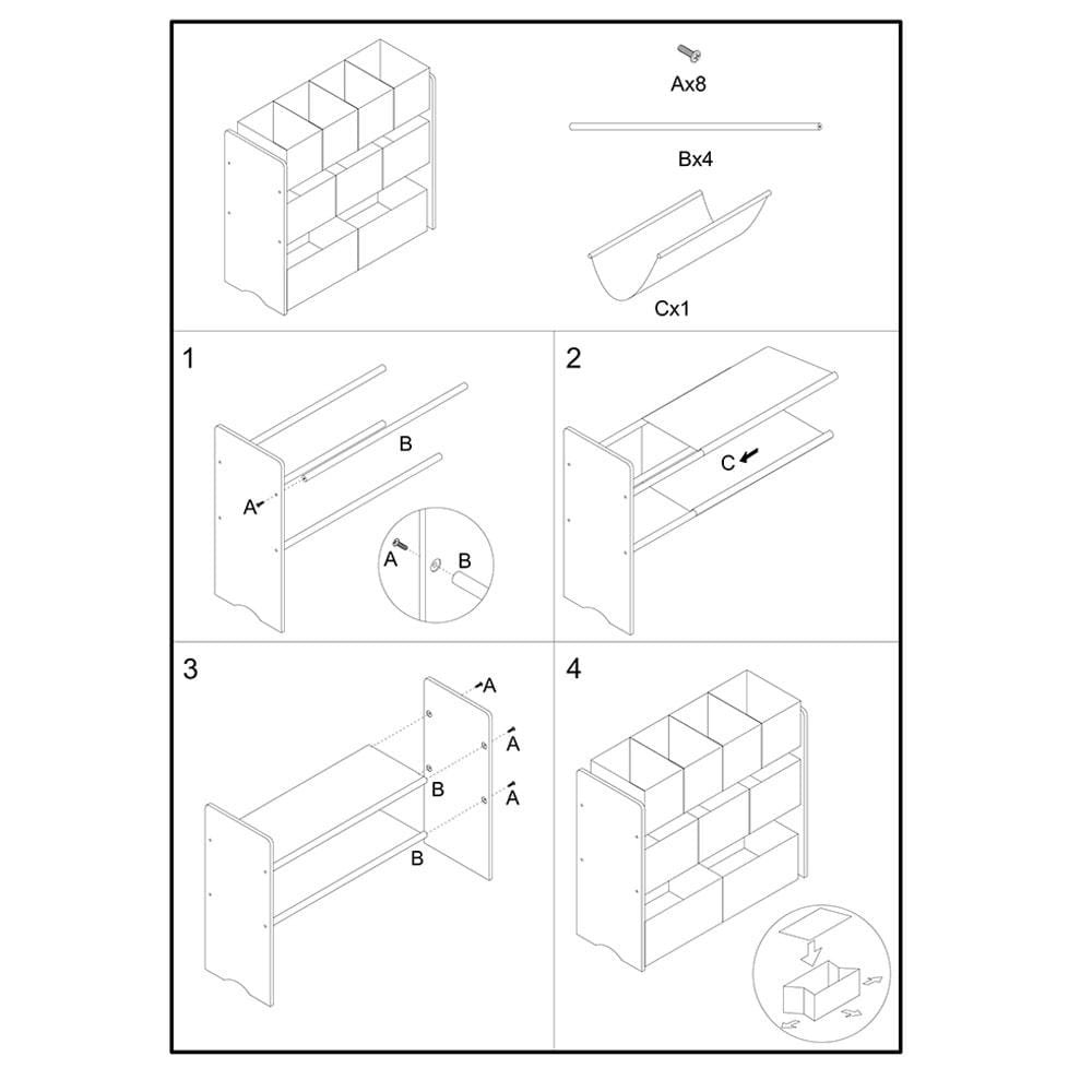 Class Home & Kitchen Class Toy Storage Organizer With 9 Fabric Storage Box