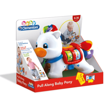 Clemen Toys Clemen-Clementoni baby pull along pony m.color