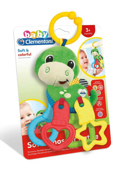 Clemen Toys Clemen-Clementoni baby rattle dinosaur plush