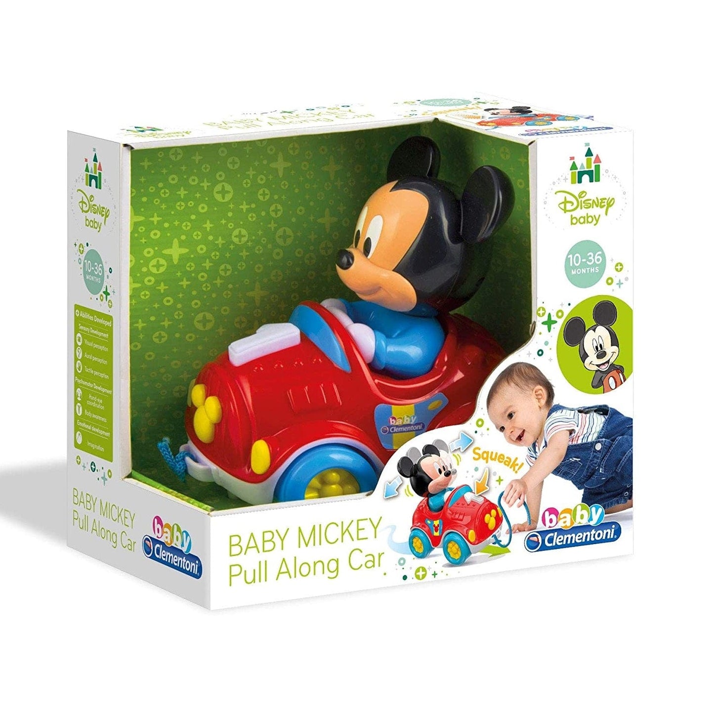 Clementoni Babies Clementoni Disney Baby Mickey Pull Along Car