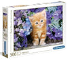 Clementoni Toys Clementoni - adult puzzle ginger cat in flowers 500pcs