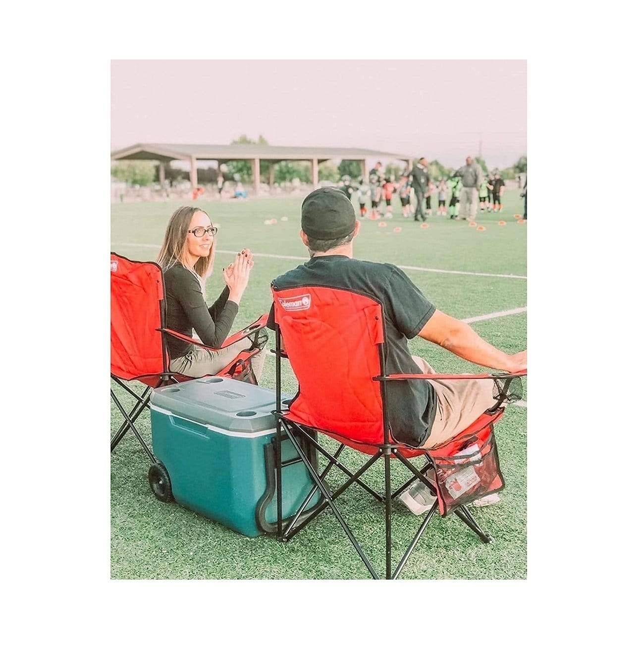 coleman Outdoor Coleman Cooler Quad Chair- Red