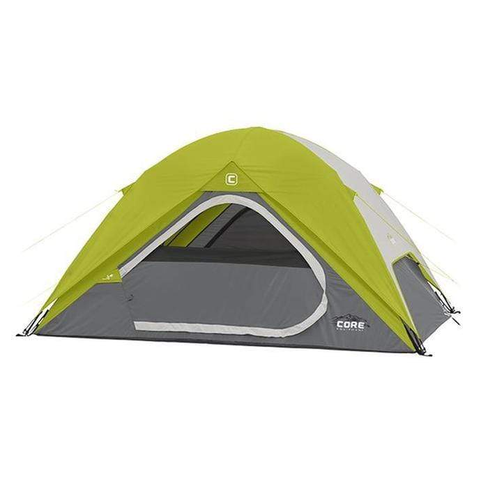 Core Equipment Outdoor CORE EQUIPMENT 4 Person Instant Dome Tent - Grey/Green | 4 Person Capacity | Durable 68D Polyester