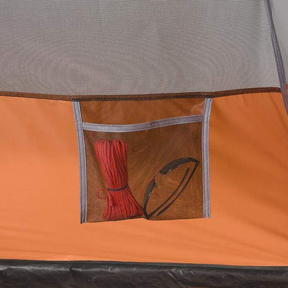 Core Equipment Outdoor CORE EQUIPMENT 6 Person Dome Tent - Grey/Orange | 6 Person Capacity | Durable 68D Polyester