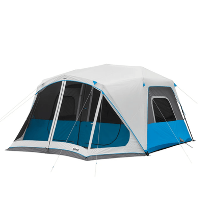 Core Equipment Tents CORE EQUIPMENT Lighted Instant Tent - Grey/Blue | 10 Person Capacity | Durable 68D Polyester