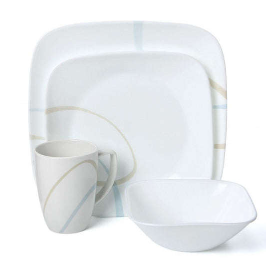 Corelle Home & Kitchen Corelle Sand & Sky 16 Pcs Square Dinner Set (1089962 - 4114580)