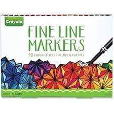 Crayola School 40 ct. Assorted, Fine Line, Black Barrels