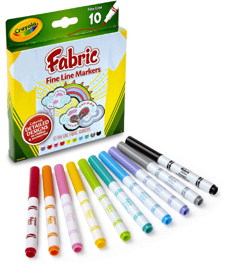 Crayola - 10 ct. Fine Line Fabric Markers
