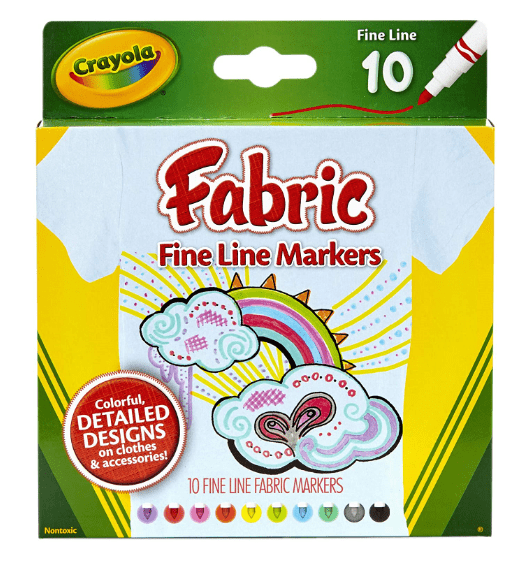 Crayola - 10 ct. Fine Line Fabric Markers