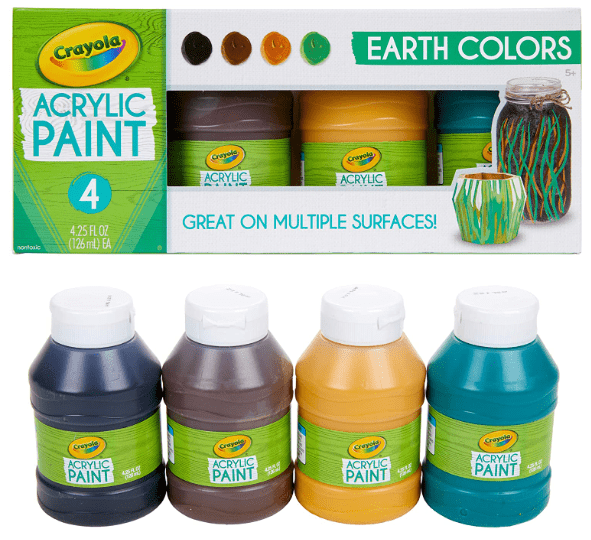 Crayola - 4 ct. 4 oz. Multi-Surface Acrylic Earth Colors