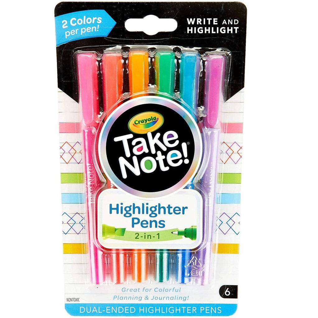 Crayola School Crayola 6 ct. Take Note! Write & Highlight  Pens