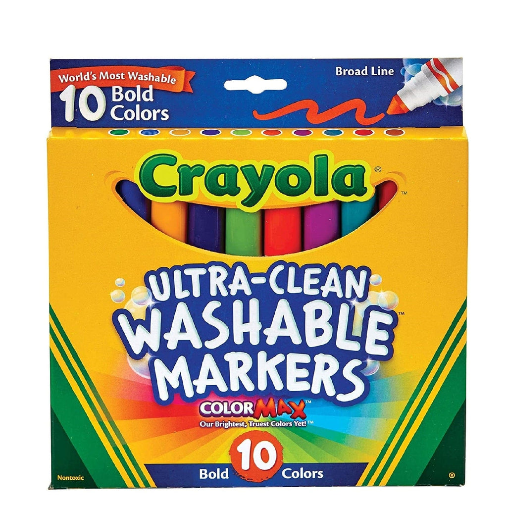 Crayola School Crayola 8 ct. Ultra-Clean Washable Bright, Broad Line, Color Max Markers