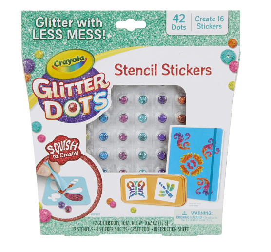 GLITTER DOTS,STICKER STENCILS