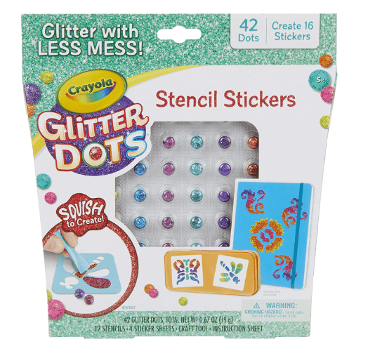 GLITTER DOTS,STICKER STENCILS