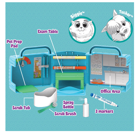 Crayola scribble scrubbie vet top set