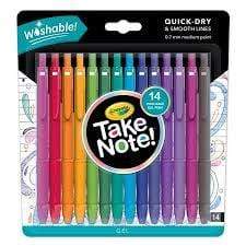 Crayola School Take Note! Washable Gel Pens 14 ct.