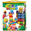 Crayola Toy Kids@Work Building Blocks with Tote (100 Pieces, Green)