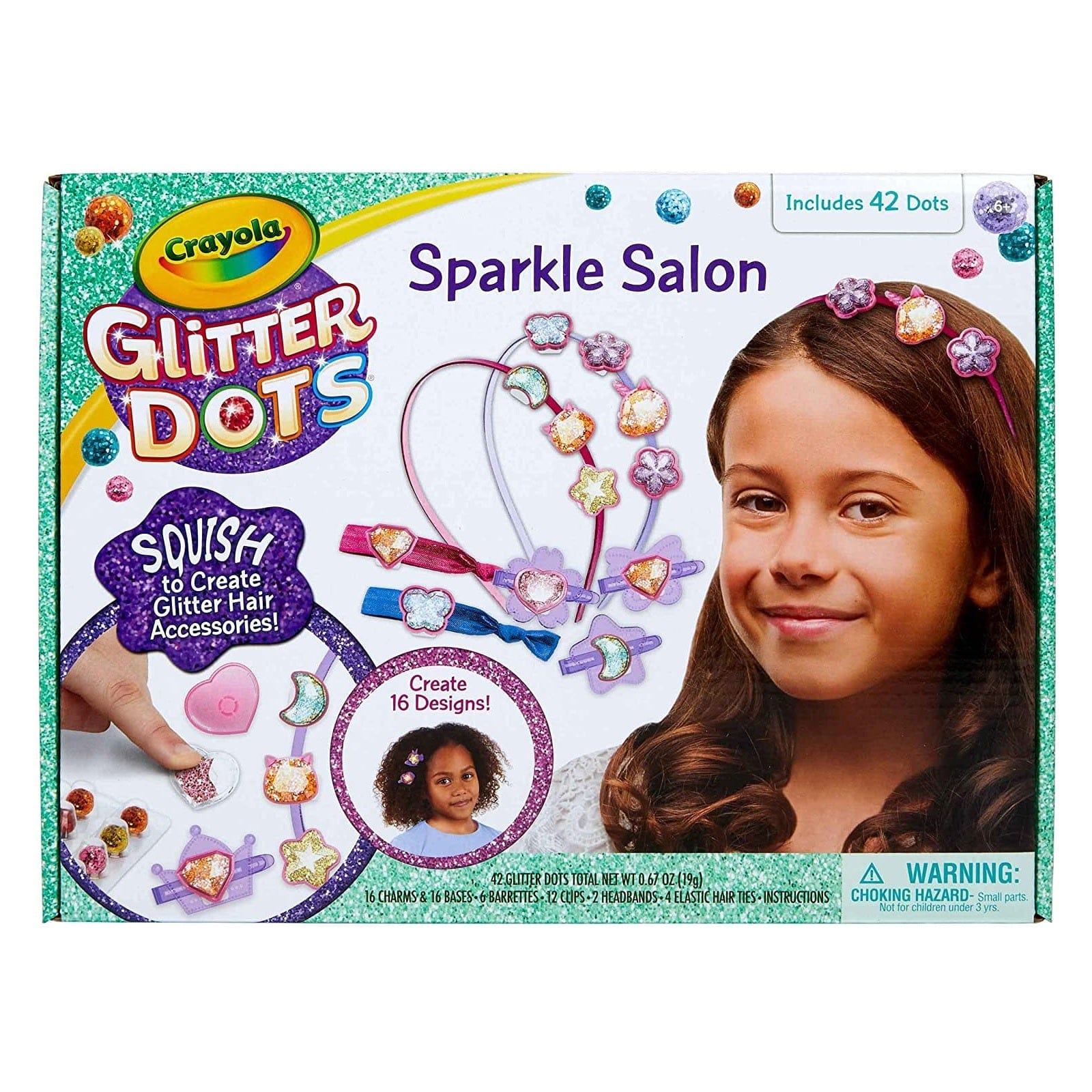 Crayola Toys Crayola Glitter Dots Salon Hair Clips Craft