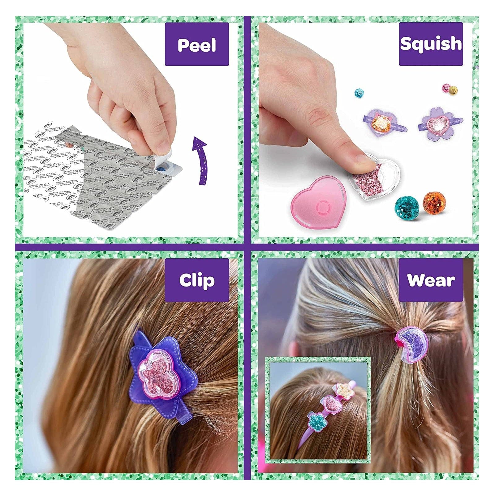 Crayola Toys Crayola Glitter Dots Salon Hair Clips Craft