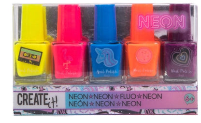 Creat it Toys Create it! nail polish neon 5-pack display