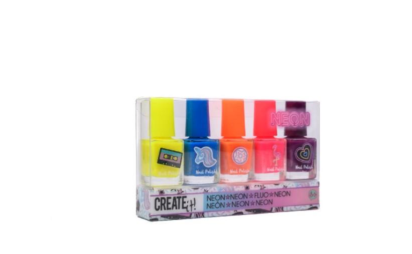 Creat it Toys Create it! nail polish neon 5-pack display
