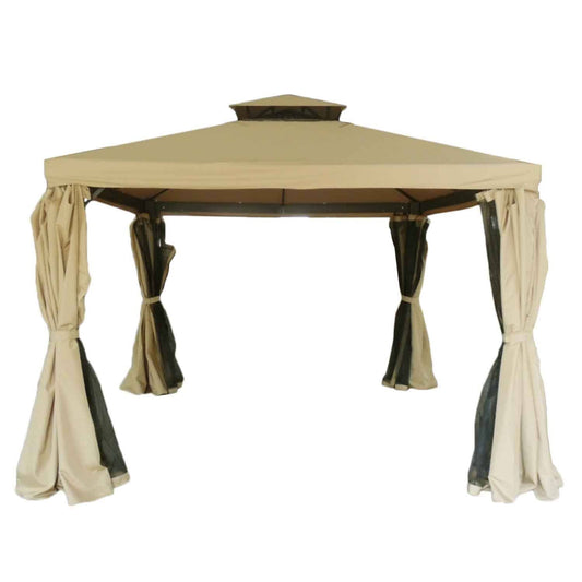 Creative Outdoor Creative Metal Outdoor Patio Gazebo-Beige