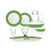 Danube Home Home & Kitchen Luminarc. Essence Latys Green 40pcs Dinner Set